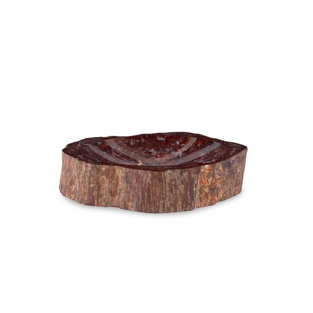 Maitland-Smith Red Petrified Bowl