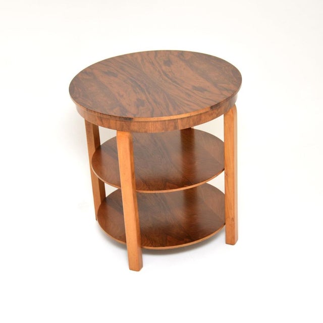Art Deco Walnut Occasional Table, 1930s For Sale - Image 4 of 9