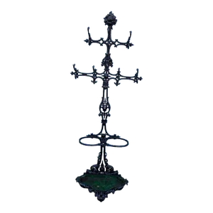 19th Century Cast Iron Hall Tree Coat Rack Umbrella Stand