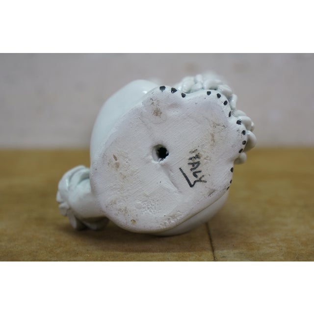Mid Century Italian Porcelain Spaghetti Poodle Dog Figurine Statue 8" For Sale - Image 10 of 13