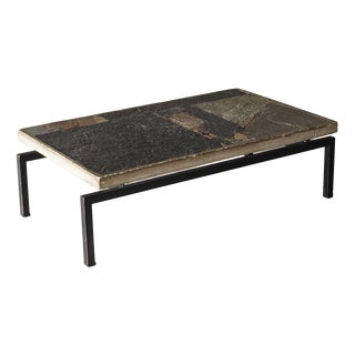 Slate Stone Mosaic Coffee Table by Paul Kingma, the Netherlands, 1964 For Sale