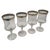 Vintage Krosno Gold and Silver Banded Water Goblets - Set of 4 For Sale - Image 12 of 12