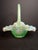 Vintage Fenton Green Opalescent Carnival Hobnail Glass Basket Ruffled Iridescent 10" For Sale - Image 10 of 16
