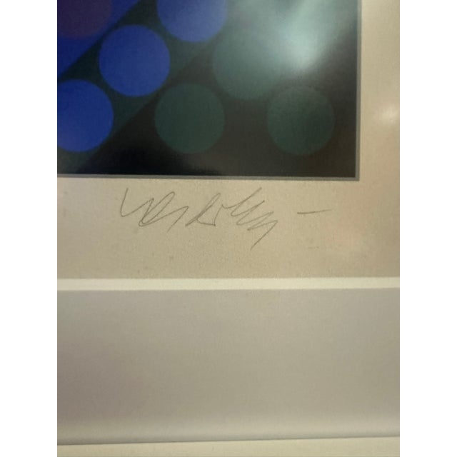 Paper Victor Vasarely Signed & Numbered Serigraph – "Planeta" (1972-1979) For Sale - Image 7 of 7