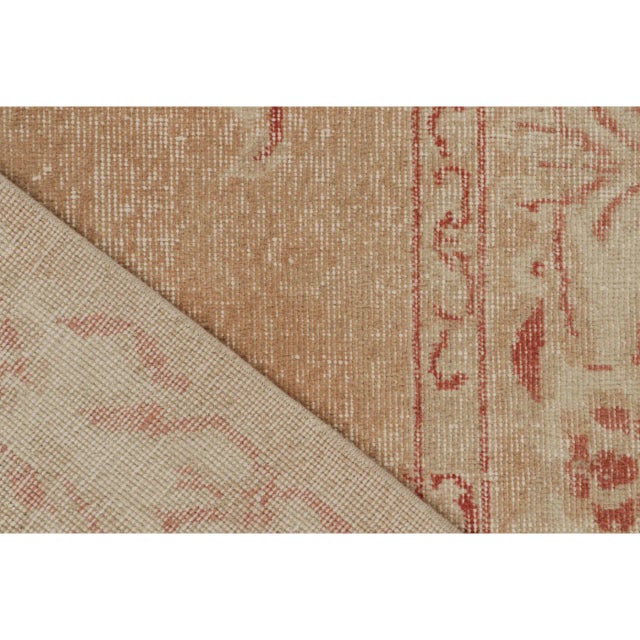 Textile Vintage Zeki Müren Rug in Beige With Red Floral Medallion Pattern by Rug & Kilim For Sale - Image 7 of 7