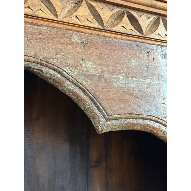 Late 20th Century Carved Wood Open Bookcase, Vintage For Sale - Image 5 of 12