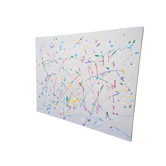 Original Abstract Expressionist Splatter Painting on Canvas For Sale - Image 9 of 18