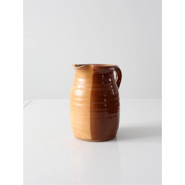 Late 20th Century Vintage Studio Pottery Pitcher For Sale - Image 5 of 13