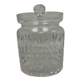 Vintage Waterford Crystal Maeve Biscuit Barrel & Lid For Sale