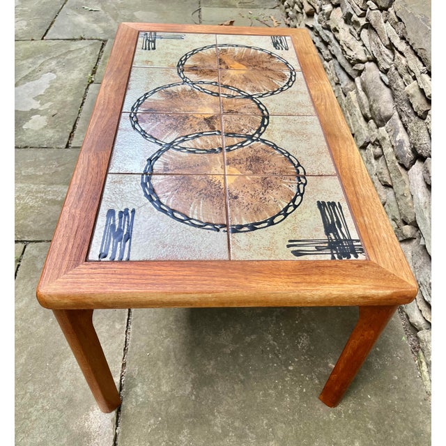 Vintage Danish Mod Tile Coffee Table Poul H. Poulsen for Mobler | Chairish