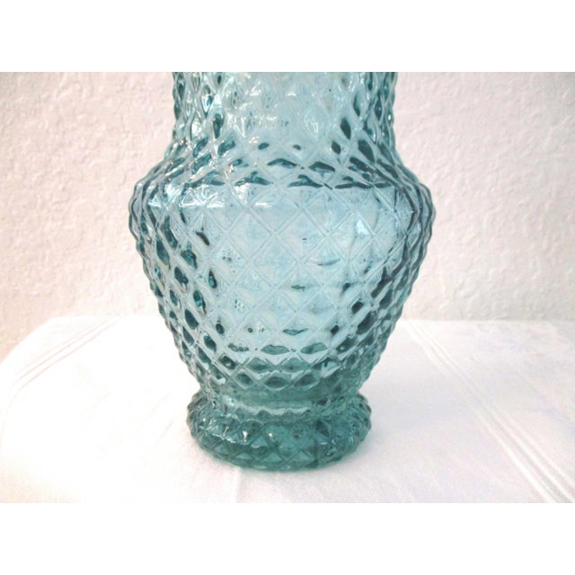 MidCentury Spanish Sky Blue Glass Vase Chairish