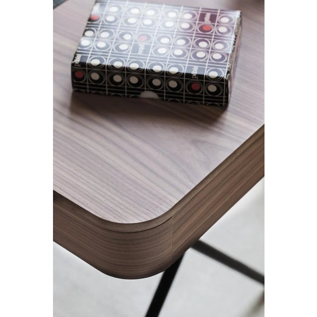 Wood Cosimo Desk with Walnut Veneer Top & Dark Brown Frame by Marco Zanuso Jr. for Adentro, 2017 For Sale - Image 7 of 11