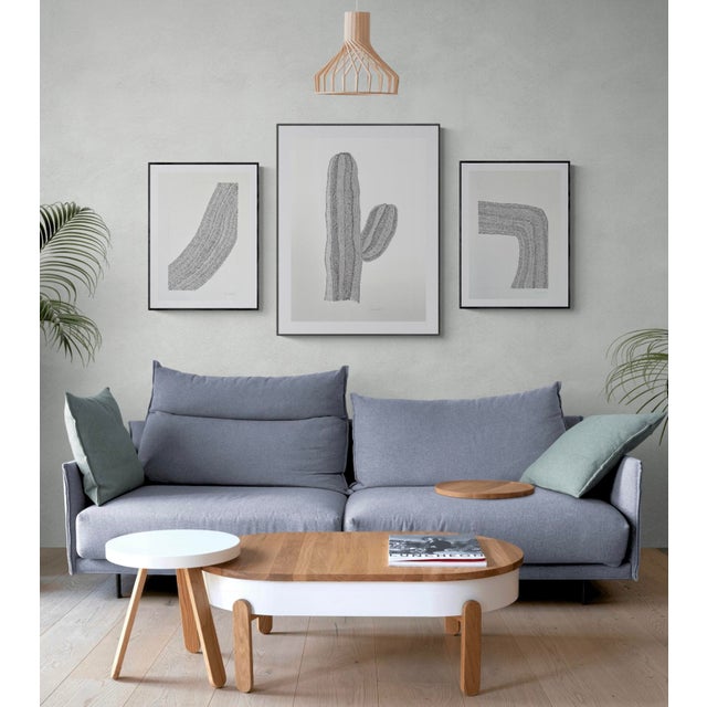 Contemporary Sarah Vaaler Original Minimalist Abstract Drawing With Black Ink For Sale - Image 3 of 3