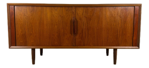 Vintage Teak Sideboard with Retracting Doors