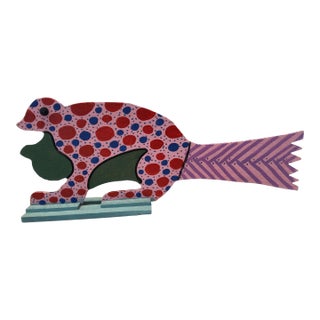 Folk Art Fantasy Frog Sculpture by Marvin Finn For Sale