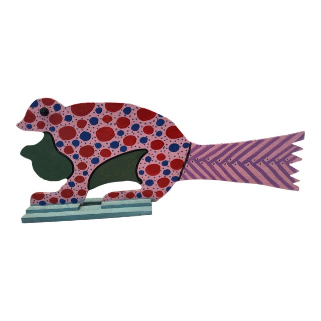 Folk Art Fantasy Frog Sculpture by Marvin Finn For Sale