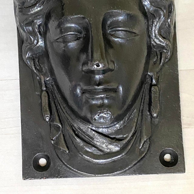 Cast Iron Greek Goddess Icon Wall Sculpture, 1800s For Sale - Image 3 of 7