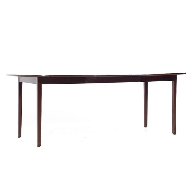 Ole Wanscher Mid Century Danish Rosewood Expanding Dining Table With 2 Leaves For Sale In Chicago - Image 6 of 12
