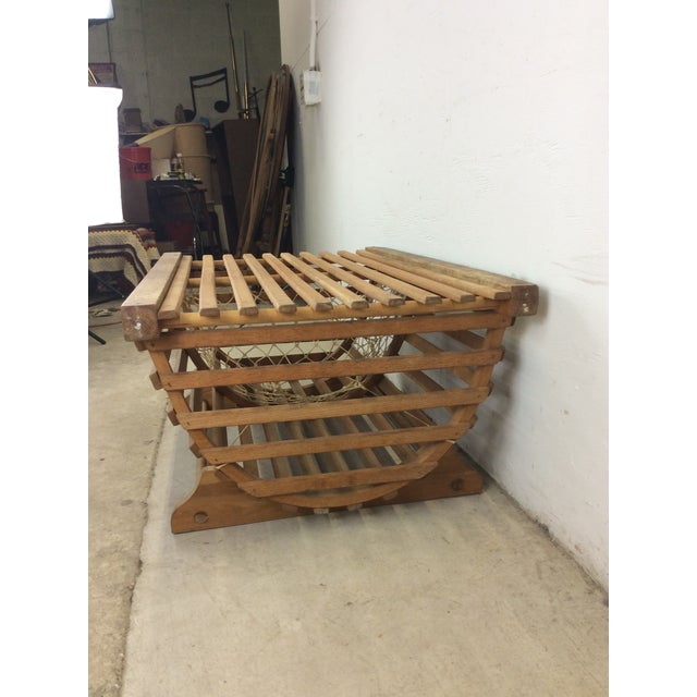 Brown Vintage Repurposed Wooden Lobster Trap Coffee Table For Sale - Image 8 of 12