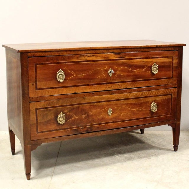 18th Century Italian Louis XVI Walnut Chest of Drawers For Sale - Image 17 of 17