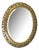 Carved Oval Gilt Wall Mirror, 1950 For Sale