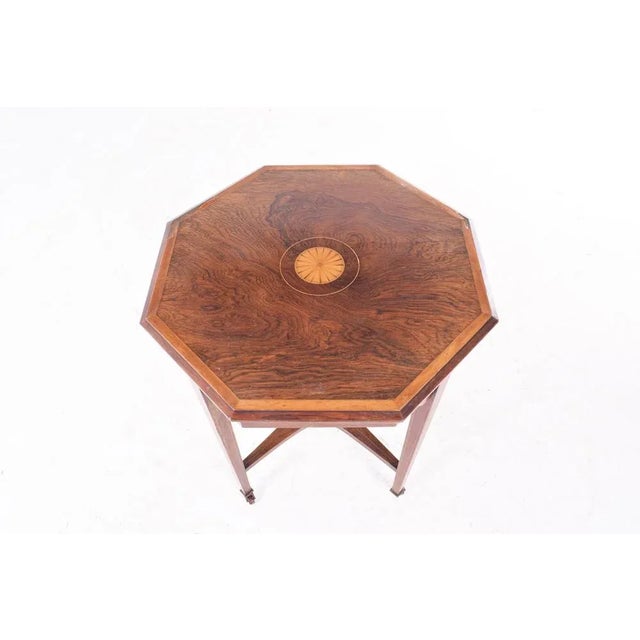 Antique English Rosewood Side Table For Sale - Image 3 of 4