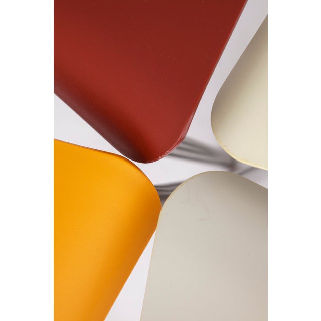 Red Vintage German Stacking Chairs by Samas Parlando, 1980s, Set of 4 For Sale - Image 8 of 12