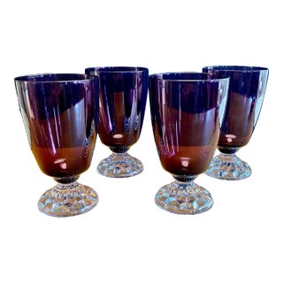 1970s Fostoria American Lady Amethyst Ice Tea Glasses- Set of 4 For Sale