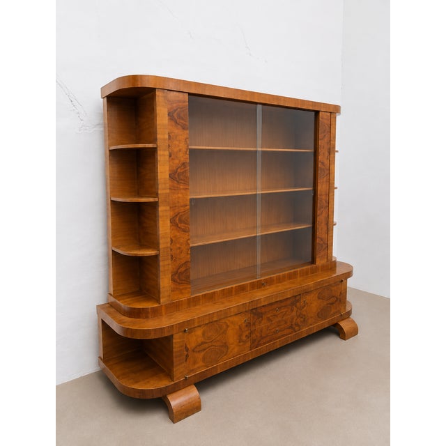 1930s Vintage Austrian Art Deco Bookcase, 1930s For Sale - Image 5 of 7