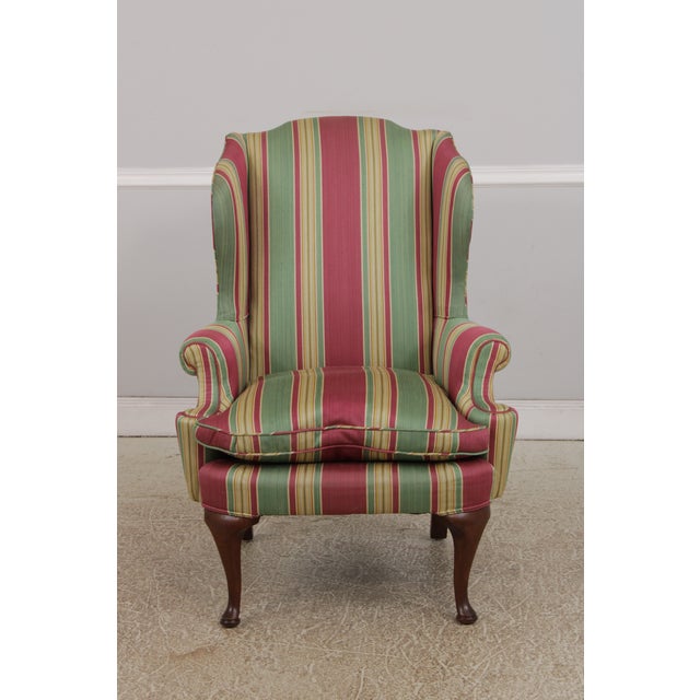 Age: Approx. 40 Years Old Details: High Quality Construction Clean Striped Upholstery Professionally Reupholstered Approx...