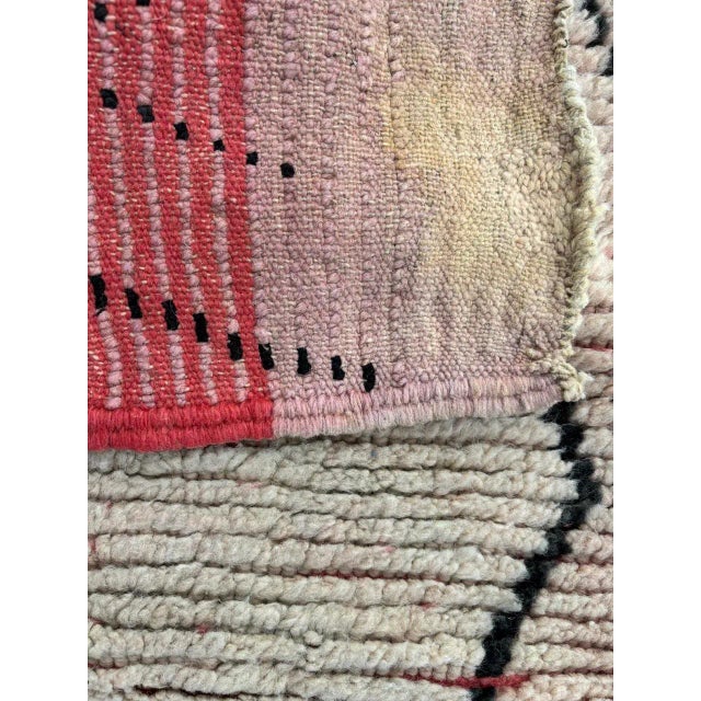 Hand Knotted Moroccan Berber Pastel Colour Runner Rug For Sale - Image 9 of 10