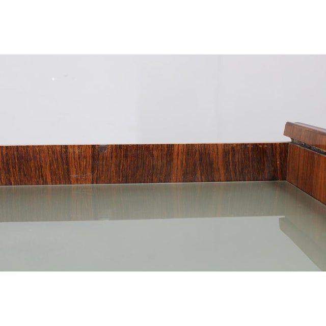 Mid-Century Modern Italian Bedside Tables with Glass Tops, 1950s, Set of 2 For Sale - Image 9 of 17