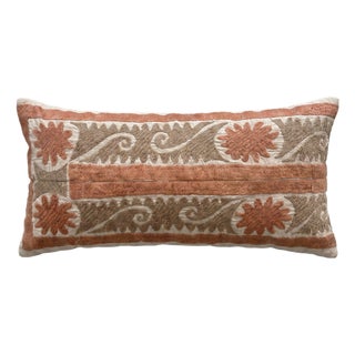 Tashkent Suzani Bedding Pillow Cover 13'' X 27'' For Sale