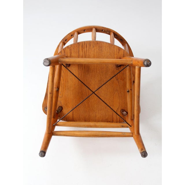 Vintage Oak Captain's Chair For Sale - Image 17 of 17