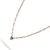 Metal Emerald Heart Minimalist Gold Necklace For Sale - Image 7 of 9