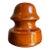 Vintage 1930 Lapp Caramel Brown Glazed Porcelain Insulator For Sale