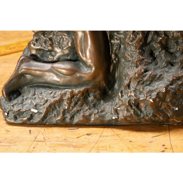 Late 20th Century Late 20th Century Marwal Rodin the Eternal Idol Chalkware Sculpture For Sale - Image 5 of 11