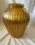 Beautiful Vintage 80's Gilded Liquid Gold Vase by Steve Chase. Ribbed all around and heavy. It has a Egyptian look to it....