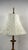 Antique Brass and Onyx Table Lamp with Fabric Shade from Unbekannt, 1930s For Sale - Image 6 of 13