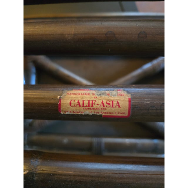 Brown Set of Vintage Calif-Asia Tiki-Style Tables For Sale - Image 8 of 8