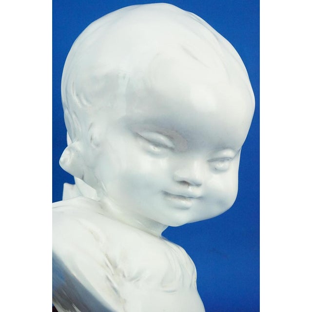 Futuristic Bust of Girl by Domenico Matteucci, Mid-20th Century For Sale - Image 16 of 18