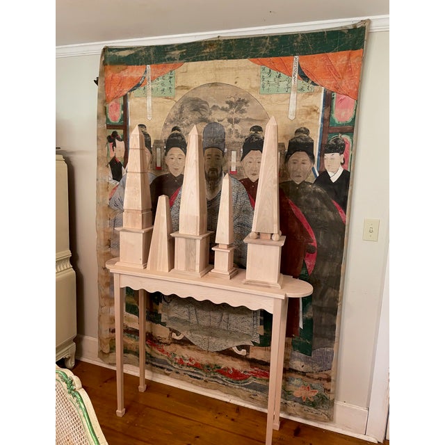 Contemporary Irwin and Lane Large Handmade Wood Obelisk For Sale - Image 4 of 10