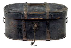 Swedish Oval Painted Box, 1850s