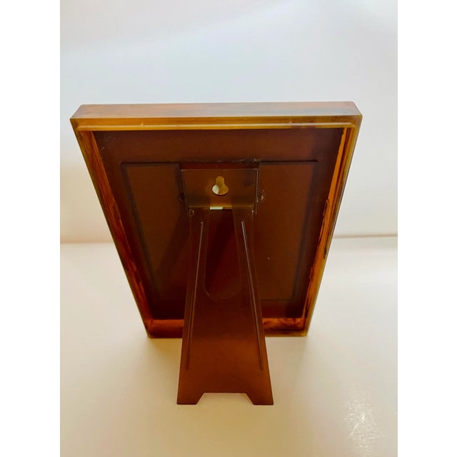 Glass Vintage Marbled Scrollwork Small Mirror For Sale - Image 7 of 8