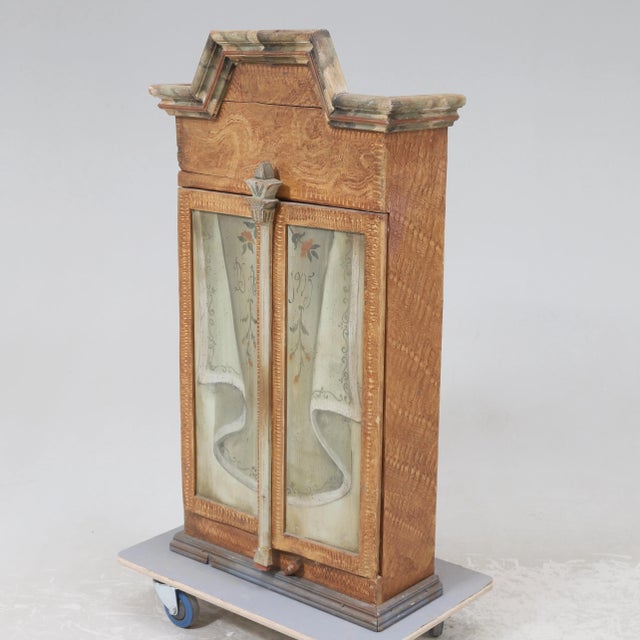 Painted Wood Wardrobe or Cupboard For Sale - Image 4 of 9