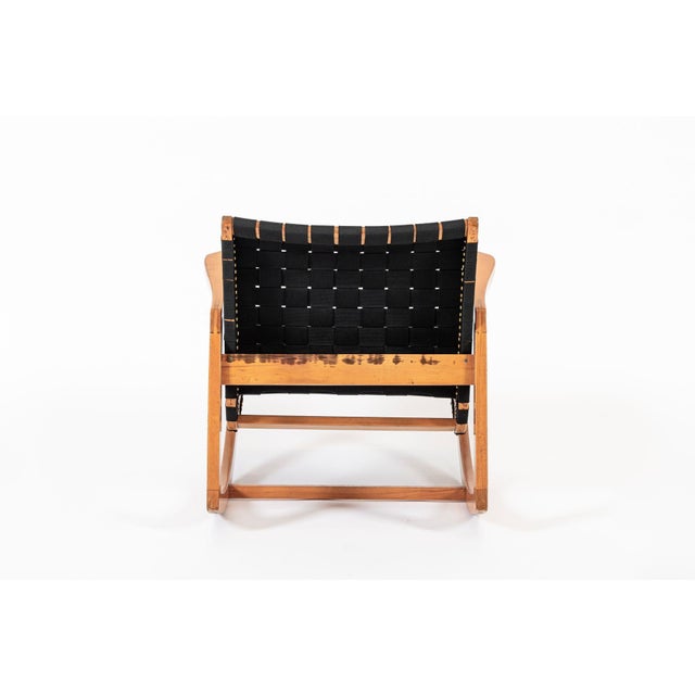 Rare Wooden Early Mid Century Rocking Chair by Ralph Rapson, 1940s For Sale In Detroit - Image 6 of 16