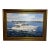 British Nautical Oil Painting Windermere Lake District Ascendancy — Fairline Squadron 50 Yacht Under Cumbrian Skies Signed Edward Hersey Gilt Framed For Sale