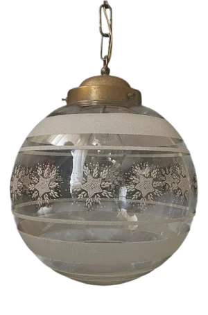 Italian Glass Ball Chandelier, 1960s