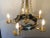 Brass and Ebonized Black Chandelier For Sale - Image 11 of 13