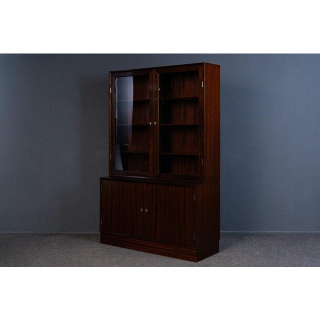 Brown Mid-Century Mahogany Bookcase, 1970s For Sale - Image 8 of 15